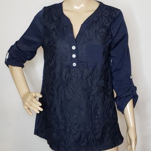 Navy Blue Blouse/Top